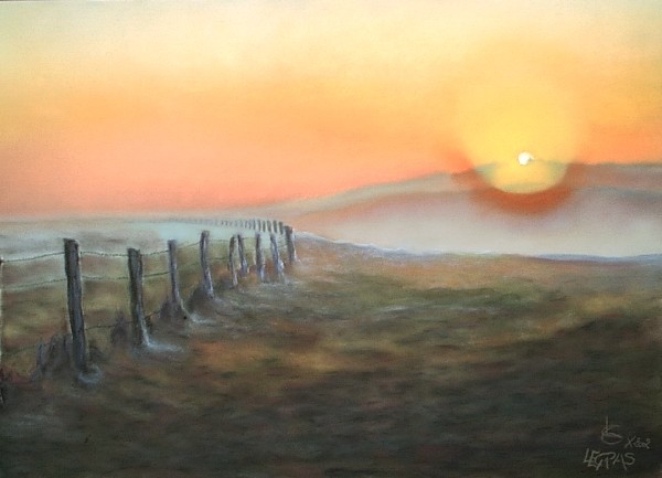 036 A l'Aube.jpg - Aube (80x60 cm)   &nbsp;Vendu&nbsp; 